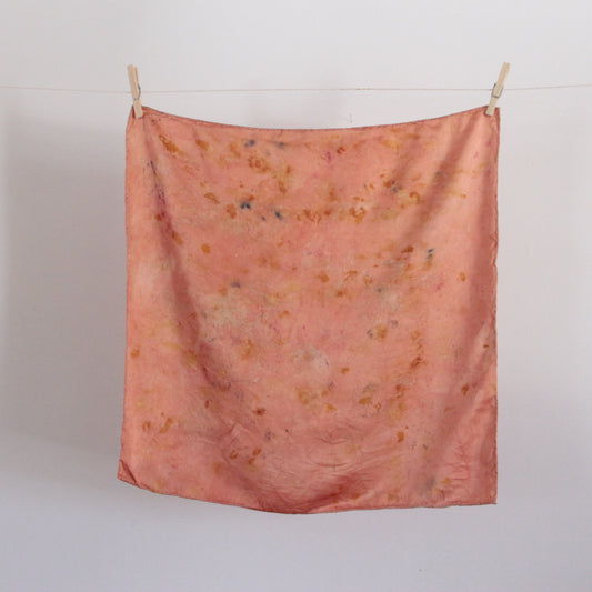 Naturally Dyed Charmeuse Silk Scarf 22x22
