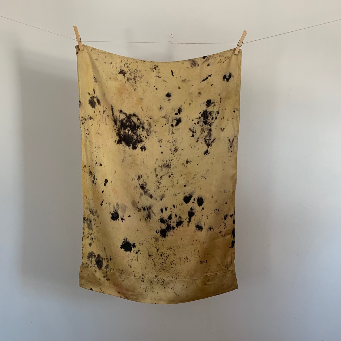 Plant-dyed Silk Pillowcase - Pensées