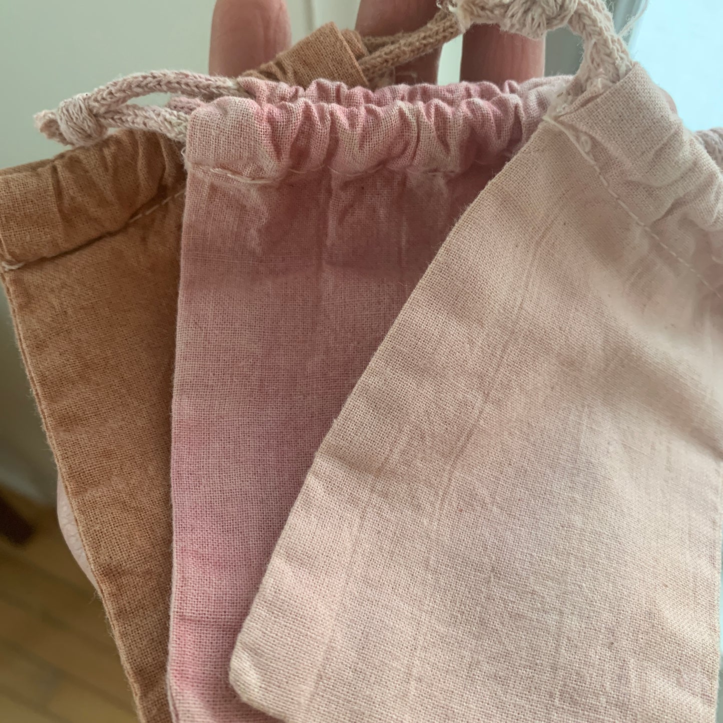 Trio de mini sacs de coton